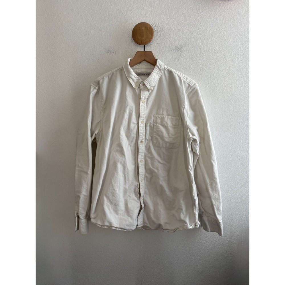 Outerknown Mens Organic Cotton Button Down Shirt Size Large *Read*